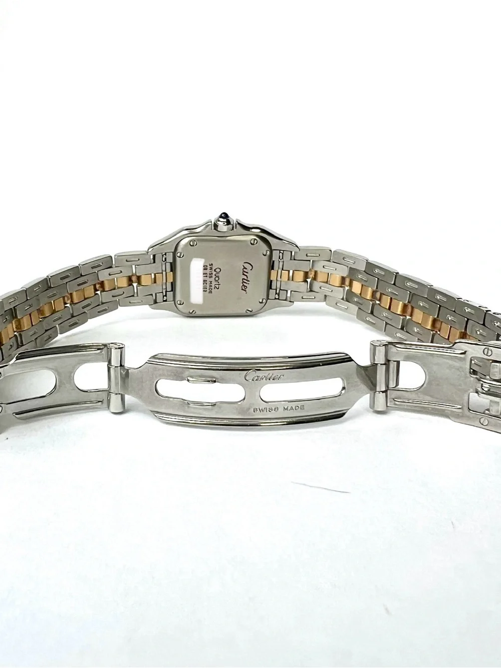 CARTIER PANTHERE Quartz 23mm 1 Row Gold 0.86TCW DIAMOND Watch Cream Dial